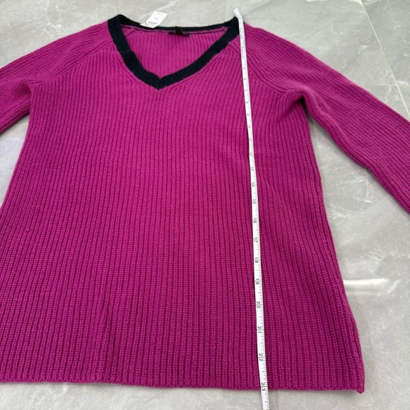 Women’s Talbots Ribbed Color Block Long Sleeve V-Neck Sweater XS - Picture 16 of 16